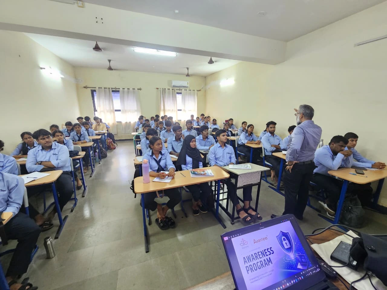 AI-driven cybersecurity discussion at Avanteia Cybersecurity with AI Seminar Dnyanprassarak Mandals College and Research Centre DMC Mapusa
