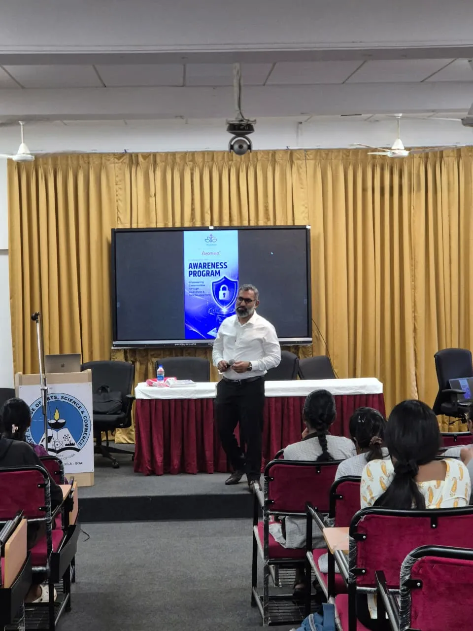 Hands-on AI-driven cybersecurity session at Avanteia Cybersecurity with AI Workshop Government College Khandola